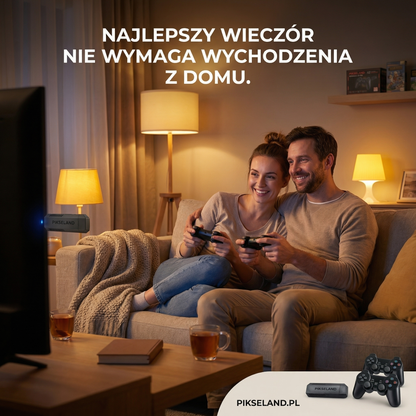 PIKSELAND™ - Konsola Retro Plug & Play + 2 Pady